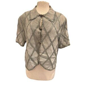 Double D Ranchwear Women's Gray Short Sleeve Grandma Core Jacket